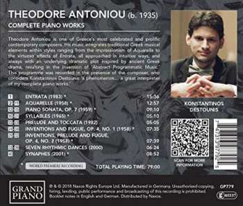 CD Theodore Antoniou: Antoniou: Complete Piano Works