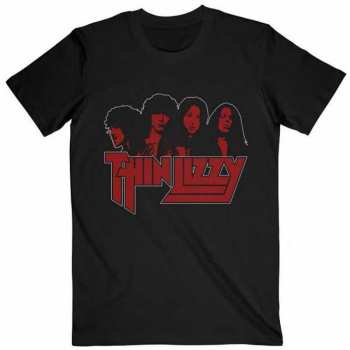 Merch Thin Lizzy: Koszulka Band Photo Logo Thin Lizzy