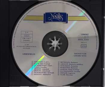 CD Gérard Wyss: Liebesfreud: Kreisler Sarasate / Elgar Fauré / Beethoven u.a