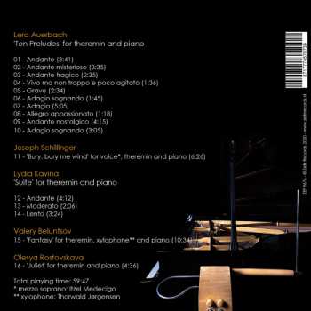 CD Thorwald Jørgensen: Air électrique: Original Music For Theremin And Piano