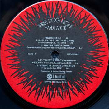 LP Three Dog Night: Hard Labor