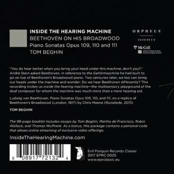 CD Tom Beghin: Inside The Hearing Machine: Beethoven On His Broadwood - Piano Sonatas Opus 109, 110 And 111