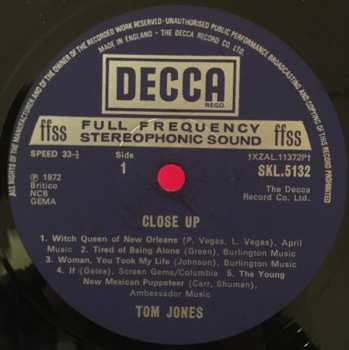 LP Tom Jones: Close Up