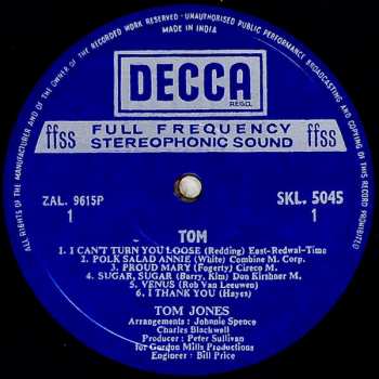 LP Tom Jones: Tom