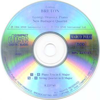 CD New Budapest Quartet: Piano Trio • String Quartet