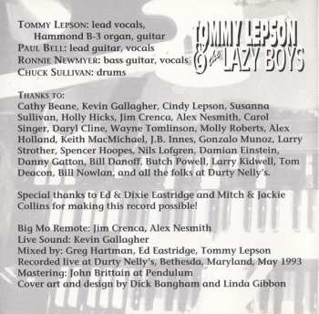 CD Tommy Lepson & The Lazy Boys: Live & Durty