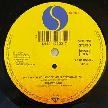 SP Tommy Page: Whenever You Close Your Eyes