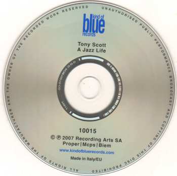 CD/DVD Tony Scott: A Jazz Life