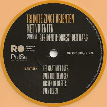 2LP Trijntje Oosterhuis: Trijntje Zingt Vrienten Met Vrienten Samen Met Residentie Orkest Den Haag CLR