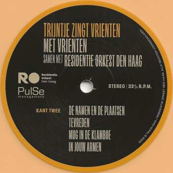 2LP Trijntje Oosterhuis: Trijntje Zingt Vrienten Met Vrienten Samen Met Residentie Orkest Den Haag CLR