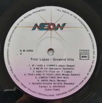 LP Trini Lopez: Greatest Hits