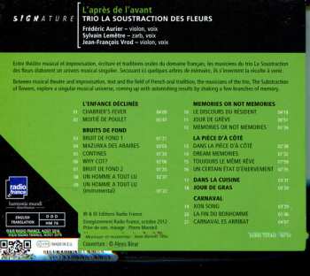 CD La Soustraction Des Fleurs: L'après De L'avant