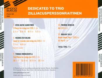 CD Stråktrion ZilliacusPerssonRaitinen: Dedicated To Trio ZilliacusPerssonRaitinen