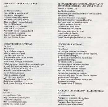 CD Pyotr Ilyich Tchaikovsky: Lieder 