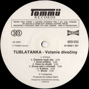 LP Tublatanka: Volanie Divočiny