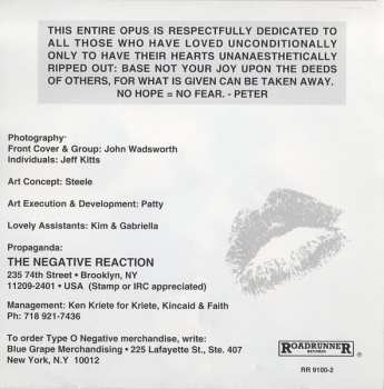 CD Type O Negative: Bloody Kisses