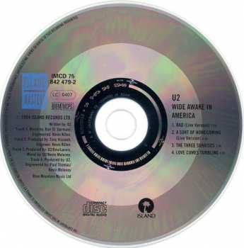 CD U2: Wide Awake In America