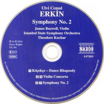 CD Theodore Kuchar: Symphony No. 2 / Violin Concerto / Köçekçe – Dance Rhapsody