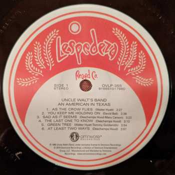 LP Uncle Walt's Band: An American In Texas