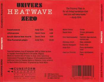 CD Univers Zero: Heatwave