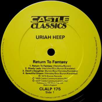 LP Uriah Heep: Return To Fantasy
