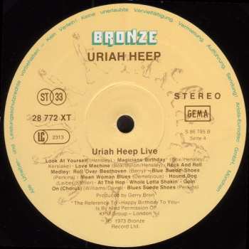 2LP Uriah Heep: Uriah Heep Live