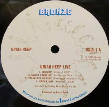 2LP Uriah Heep: Uriah Heep Live