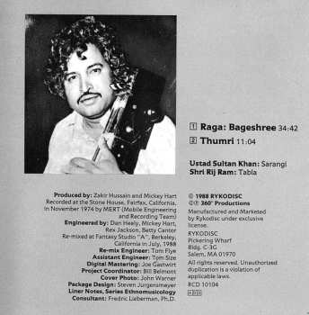 CD Ustad Sultan Khan: Sarangi: The Music Of India