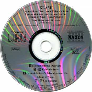 CD Jorma Panula: Kalevala Suite • Sea Pictures • Lemminkäinen's Adventures On The Island Of Saari