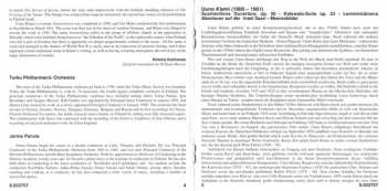 CD Jorma Panula: Kalevala Suite • Sea Pictures • Lemminkäinen's Adventures On The Island Of Saari