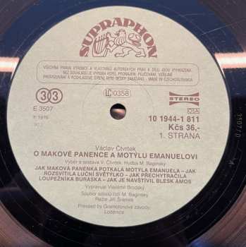 LP Václav Čtvrtek: O Makové Panence A Motýlu Emanuelovi