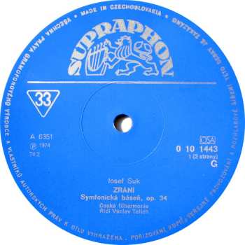 3LP/Zestaw pudełkowy Josef Suk: Talichovský Archiv (I.) - Skladby Josefa Suka