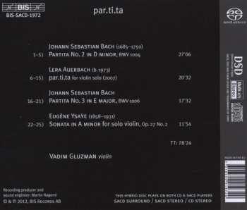 SACD Vadim Gluzman: Par.ti.ta - Bach - Ysaÿe - Auerbach