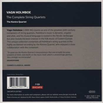 7CD/Zestaw pudełkowy Vagn Holmboe: The Complete String Quartets
