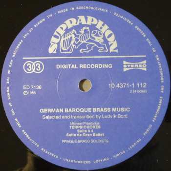 2LP Johann Hermann Schein: German Baroque Brass Music