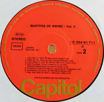 LP Van Alexander: Masters Of Swing Vol. 2