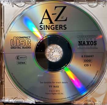 4CD/Zestaw pudełkowy Various: A-Z of Singers by David Patmore