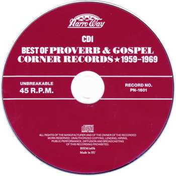 2CD Various: Best Of Proverb & Gospel Corner Records 1959-1969