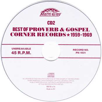 2CD Various: Best Of Proverb & Gospel Corner Records 1959-1969