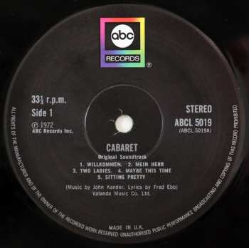 LP Various: Cabaret - Original Sound Track Recording