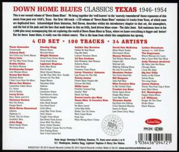 4CD/Zestaw pudełkowy Various: Down Home Blues Classics Volume 2 Texas 1946-1954