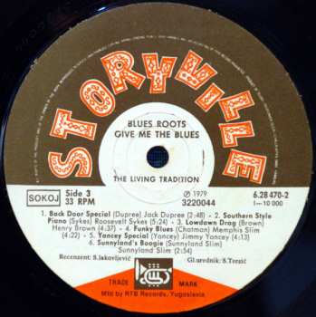 2LP Various: Give Me The Blues (The Living Tradition) 2xLP