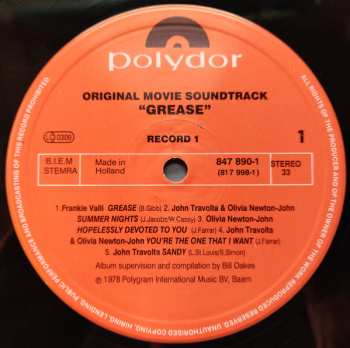 2LP Various: Grease (The Original Movie Soundtrack)