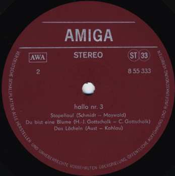 LP Various: Hallo Nr. 3