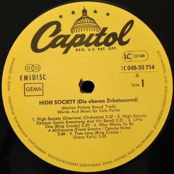 LP Various: High Society (Die Oberen Zehntausend) (Motion Picture Soundtrack)