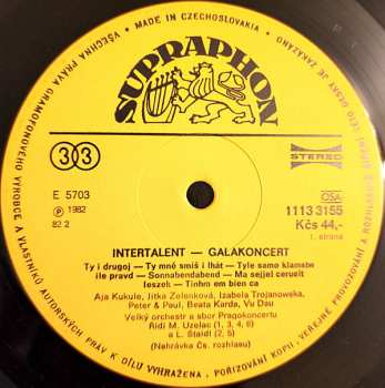 LP Various: Intertalent — Galakoncert