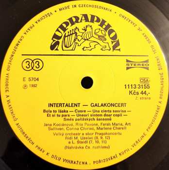 LP Various: Intertalent — Galakoncert