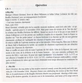 2CD Various: La Gloire De L'Opérette 1922 - 1937