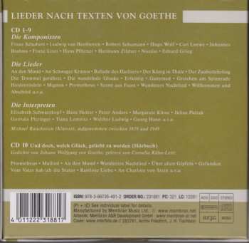 10CD/Zestaw pudełkowy Various: Lieder Nach Texten Von Goethe