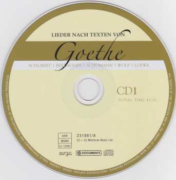 10CD/Zestaw pudełkowy Various: Lieder Nach Texten Von Goethe